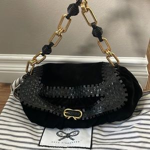 Anya Hindmarch vintage Suede and Leather chain link bag